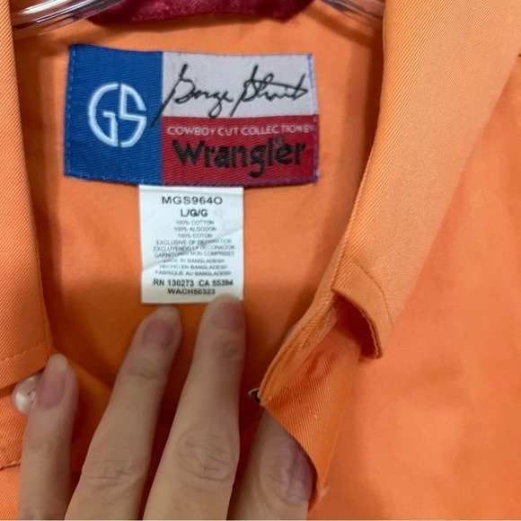 GEORGE STRAIT Wrangler Western button down shirt Mens size Large - Picture 10 of 10